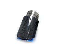 Exhaust Tailpipe 1Pcs Single Car Exhaust Tip Blue Pipe Glossy Plain Carbon Muffler Pipe For BMW For E71 For E46 For E60 For E90 Car Exhaust Tail End Pipe(76 IN-89MM OUT)