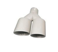 Exhaust Tailpipe 1Piece Double Matte Stainless Steel Car Muffler Tip System Pipe Exhaust Tip 60MM 63mm For GTI For MK7 For Golf7 Car Muffler Pipe(Right In63-Out114mm)