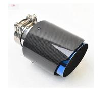 Exhaust Tailpipe 2.5" 3inch 4.5inch Tip Carbon Fiber Tail Throat Stainless Steel Muffler With Glossy Blue Finish Exhaust Nozzle Tailpipe Tube(IN51-OUT101MM)