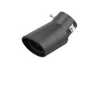 Exhaust Tailpipe 2.5 Inch Exhaust Tips Stainless Steel Carbon Fiber Rear Muffler Tail Pipe Car Accessories Tailpipe Tube(Black bent)