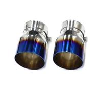 Exhaust Tailpipe 2 Pcs Exhaust Pipe Tip Tail Throat For BMW F22 F23 M235i M240i F20 F21 M135i M140i F30 F31 M335i M340i F32 F33 F36 M435i M440i Tailpipe Tube(2 Pcs ID 60MM Blue)