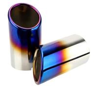 Exhaust Tailpipe 2pcs Car Exhaust Tip Muffler Pipe Cover For A4 B8 A3 A1 Q5 For Tiguan 2011-2015 For Passat B7 For CC Rear Tailpipe End Throat(Roasted blue)