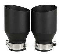 Exhaust Tailpipe 2PCS Exhaust Muffler Tail Pipe Stainless Steel Universal Automobile Car Modification Rear Tailpipe End Throat(57MM -114MM)