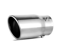 Exhaust Tailpipe 51-63mm Car Auto Vehicle Chrome Exhaust Pipe Tip Muffler Steel Stainless Trim Tail Tube Car Rear Tail Throat Liner(Silver)