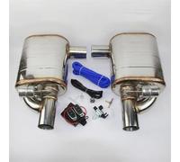 Exhaust Tailpipe Accessories Car Exhaust Pipe Muffler 304 Stainless Steel Exhaust Pipe Valve Remote Control Modification Muffler Left And Right(76MM 1)