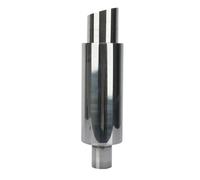 Exhaust Tailpipe Car Exhaust Muffler Pipe 201 Staineless Steel Universal For Racing Sport Modified Exhaust System Tips Sound Boost End Pipes(51-101-76-Silver)