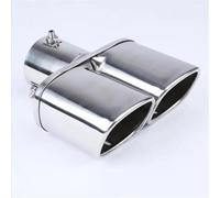 Exhaust Tailpipe Car Exhaust Pipe Muffler Tail Pipe Outlet Nozzle End Universal Square End One Change Two Double Out ID 63MM(C-Straight)