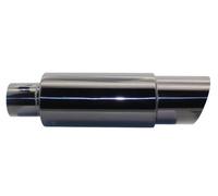 Exhaust Tailpipe Car Exhaust Pipe Muffler Tail Pipe Universal Stainless Steel Interface 51 57 63MM Exhaust Car Muffler Pipe(002 Titanium 51mm)