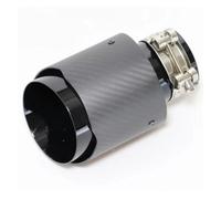 Exhaust Tailpipe Car Exhaust System Muffler Pipe Tip Straight Universal Black Stainless Car Muffler Pipe(51MM IN 76MM OUT)