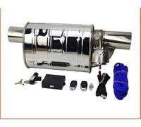 Exhaust Tailpipe Car Exhaust Vacuum Valve Control Exhaust Pipe Kit Variable Silencer Stainless Universal 51 63 76 Mm Remote Control Car Exhaust Tail End Pipe(LEFT 63MM 1)