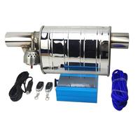 Exhaust Tailpipe Car Exhaust Vacuum Valve Control Exhaust Pipe Kit Variable Silencer Stainless Universal 51 63 76 Mm Remote Control Car Exhaust Tail End Pipe(RIGHT 70MM)