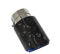 Exhaust Tailpipe Car Glossy Scattered Pattern Carbon Muffler Tip Exhaust Pipe Mufflers Nozzle Universal Straight Stainless Rear Tailpipe End Throat(63mm-114mm)