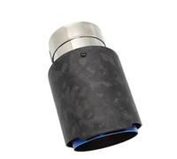 Exhaust Tailpipe Car Matte Scattered Pattern Carbon Fiber Muffler Tip Exhaust System Pipe Mufflers Nozzle Universal Straight Stainless End Pipes(60mm-76mm)