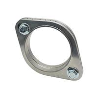 Exhaust Tailpipe Car Motorcycle Exhaust Pipe Muffler Flange Joint Kit Universal 2 Holes 304 Stainless Steel 51MM 63MM 76MM Car Exhaust Tail End Pipe(2.25 inch 57mm)