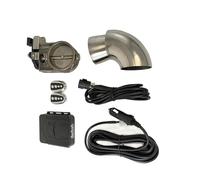 Exhaust Tailpipe Exhaust Cut-Off Valve Electronic Exhaust Valve with Remote Control Multi-Angle Switch 51mm 63mm 76mm Automobile Vacuum Pump(51mm Kit)