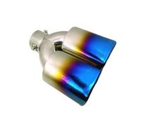 Exhaust Tailpipe For A1 A3 A4 Modified Square Mouth Double Out Car Exhaust Pipe Car Muffler Auto Accessories Tail Throat Liner Tailpipe Tube(Blue 2)