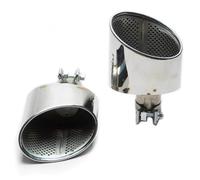 Exhaust Tailpipe For A3 A4 A5 A6 A7 S3 S4 S5 S6 S7 Exhaust Pipe Tail Tips Tip Muffler Nozzles Rear Tailpipe End Throat(Silver A)
