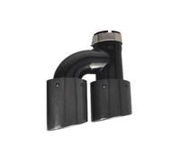 Exhaust Tailpipe For A4L A5 A6L Crabon Fiber Exhaust Dual Tips H Type Modify S Four Out Tail Throat Black Nozzle Tailpipe Tube(Right in 63mm)