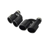 Exhaust Tailpipe For A4L A5 A6L Crabon Fiber Exhaust Dual Tips H Type Modify S Four Out Tail Throat Black Nozzle Tailpipe Tube(Other size)