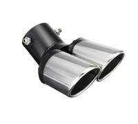 Exhaust Tailpipe For Benz 62mm Car Decoration Chrome Tail Pipe Stainless Steel Curved Dual-outlet Exhaust Trim Muffler Universal Tailpipe Tube(1pc)