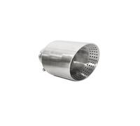 Exhaust Tailpipe For VW For GTI For MK7 For Golf 7 1 PCS 51 54 57 60 63mm Matte Stainless Steel Car Exhaust Tip Pipe Universal Nozzle Muffler Car Exhaust Pipe(Silver 51mm0D101mm)
