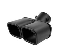 Exhaust Tailpipe Inlet 63mm Dual Outlet Car Exhaust Tip Stainless Steel Black Tips Muffler Tail Double Pipe Tube Accessories Car Exhaust Pipe