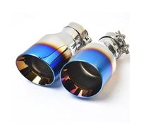 Exhaust Tailpipe Muffler 1 Pc Car Stainless Steel Burnt Blue Exhaust Slashed Muffler Tip Bevel Angled End Pipe(ID 60 OD 101 MM)