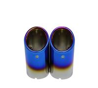 Exhaust Tailpipe Muffler Car Styling Stainless Steel Exhaust Muffler Tip Pipe Auto Accessories For VW For Jetta For MK6 1.4T For Golf 6 For 7 For MK7(2pcs Blue)
