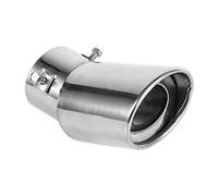 Exhaust Tailpipe Muffler Tip, Universal Round Chrome Stainless Steel Car Rear Tail Pipe Exhaust Muffler Tips Pipe, 1 Pcs