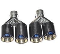 Exhaust Tailpipe Real Carbon Fiber Car Accessories Exhaust Pipe Y Style Fit For BMW 1 Series 2 Series 3 Series Etc Universal Nozzle Tailpipe(One pair Y)