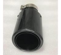 Exhaust Tailpipe Stainless Steel Single Exhaust Pipe Full Carbon Matt Black Cover Muffler Tip Car Accessories Universal Modiflcation(63-76MM)