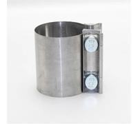 Exhaust Tailpipe Stainless Steel Universal Exhaust Pipe Coupling Strong Steel Pipe Clamp Exhaust Pipe Hardware Smoke Pipe Fixing Fittings Car Exhaust Tail End Pipe(70mm)