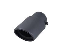 Exhaust Tailpipe Tail Pipe 2.5" Inlet Car Auto Exhaust Muffler Tip Pipe Stainless Steel Chrome Trim Rear Tail Throat For Most Cars(BK 1)