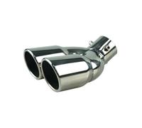 Exhaust Tailpipe Tail Pipe 3 Inch Exhaust Tip 76mm Double Tail For .0" Outside Diameter Tailpipe(Curved sliver)