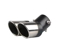 Exhaust Tailpipe Tail Pipe Car Universal One To Two Grilled Blue Tail Throat Double Pipe Stainless Steel Exhaust Modification Supplies(E)