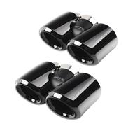 Exhaust Tailpipe Tail Pipe For Defender 90 110 2020 2021 Rear Tail Exhaust Tips Pipe Tip Dual Nozzle(Black)