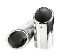 Exhaust Tailpipe Tail Pipe For VW For Tiguan For Passat B7 CC 2011-2015 2pcs Car Exhaust Tip Muffler Pipe Cover(2PC silver)