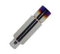 Exhaust Tailpipe Tip Universal 51/57/63MM Exhaust End Output 89MM Motorcycle Pipe Muffler Tail Dual Muffler Tip(007 Blue 63mm)