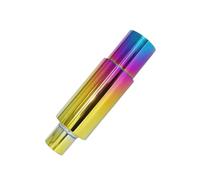 Exhaust Tailpipe Tip Universal 51/57/63MM Exhaust End Output 89MM Motorcycle Pipe Muffler Tail Dual Muffler Tip(007 Colorful 63mm)