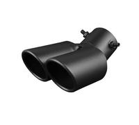 Exhaust Tailpipe Tip Universal 63MM 2.5" Inlet Car Auto Exhaust Muffler Tip Dual Pipe Trim Modified Rear Tail Throat Liner Dual Exhaust Tip(Black bent bevel)