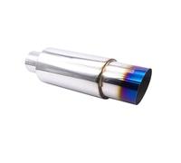 Exhaust Tailpipe Tip Universal 63MM 2.5Inch Exhaust Tip Car Escape Muffler Turbo Sound Boost Tips Modification Accessories Dual Muffler Tip(89-BL)
