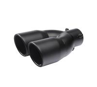 Exhaust Tailpipe Tip Universal 63mm Inlet 76mm Outlet 1.5"-2.25" Diameter Pipes Double Cylinder Exhaust Muffler Tailpipe Dual Muffler Tip(Matte Black Straight)