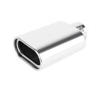 Exhaust Tailpipe Tip Universal Inlet 2.36" Outlet 2.36" X 5.5" Long 9" 1Pc Square Chrome-Plated Stainless Steel Rectangle Exhaust Pipe Tip Dual Exhaust Tip(A)