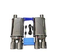 Exhaust Tailpipe Universal 51 63 76 MM 1 To 2pcs Car Exhaust System Vacuum Valve Control Exhaust Pipe Kit Variable Silencer Stainless Car Exhaust Pipes (63MM C)