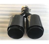 Exhaust Tailpipe Universal Automobile Exhaust Pipe Muffler Car Modification Tip Carbon Fibre Grilled BLACK Stainless Steel End Pipes(66-89MM)