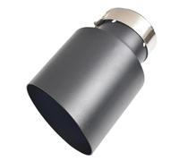 Exhaust Tailpipe Universal Car Accessories Stainless Steel Muffler Matt Black Tip Slash Cut End Pipe Rear Tailpipe End Throat(51-89)