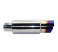 Exhaust Tailpipe Universal Car Exhaust Pipe Muffler Tail Pipe Stainless Steel 51/57/63mm Interface Bevel End Car Exhaust Pipe(002 blue63mm)