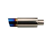 Exhaust Tailpipe Universal Car Exhaust Systems Muffler Silver Burnt Blue Tip Stainless Pipe Rear Tail Throat 370mm Tailpipe Tube(Burnt Blue)