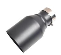 Exhaust Tailpipe Universal Stainless Steel Car Muffler Accessory Matt Black Slash Cut End Pipe Automotive Exhaust Tip Rear Tailpipe End Throat(76-101)