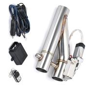 Exhaust Tailpipe With Wireless Remote Control Universal 2" 2.25'' 2.5'' 3" Double Valve Electric Exhaust Cut Out Valve Exhaust Pipe Muffler Car Exhaust Tail End Pipe(2.5 Inch)